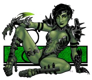 Rating: Safe Score: 0 Tags: bleedingheartworks clothed clothing e621 female goblin hi_res humanoid not_furry queen royalty sitting skimpy smile solo tail thin_tail User: bunchy7s