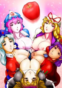 Rating: Explicit Score: 0 Tags: apple areolae artist_request blonde_hair blue_eyes breasts brown_eyes cleavage eirin_yagokoro female food fruit gradient_hair hijiri_byakuren huge_breasts kanako_yasaka large_breasts long_hair multicolored_hair nipples pink_hair purple_hair red_eyes rule34 silver_hair touhou yellow_eyes yukari_yakumo yuyuko_saigyouji User: bunchy7s