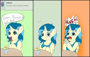 Rating: Safe Score: 0 Tags: comic dessert digital_media_(artwork) e621 english_text equid equine excited fan_character female food hasbro hi_res horn ice_cream mammal mirry92 my_little_pony mythological_creature mythological_equine mythology screaming text tina_fountain_heart vector winged_unicorn wings User: bunchy7s