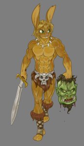 Rating: Questionable Score: 0 Tags: abs alpha_channel anthro barbarian belt biceps blood bodily_fluids bone boots bottomwear brown_body brown_fur buckteeth clothed clothing cronn_(lapinbeau) decapitation e621 facial_piercing fangs footwear front_view full-length_portrait fur gore hair holding_melee_weapon holding_object holding_sword holding_weapon humanoid humanoid_pointy_ears jewelry lagomorph leporid loincloth looking_away male mammal melee_weapon muscular muscular_anthro muscular_male naughtyjester necklace nose_piercing nose_ring orc pecs piercing pointy_ears portrait rabbit ring_piercing septum_piercing severed_body_part severed_head shoes short_hair simple_background skull solo sword teeth topless transparent_background violence walking warrior weapon User: bunchy7s