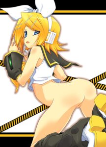 Rating: Questionable Score: 0 Tags: ass bent_over blue_eyes boots bottomless caution_tape detached_sleeves female hair_ornament hair_ribbon hairclip headset hermmy kagamine_rin kneeling no_panties no_pussy ribbon rule34 school_uniform serafuku short_hair solo vocaloid User: bunchy7s