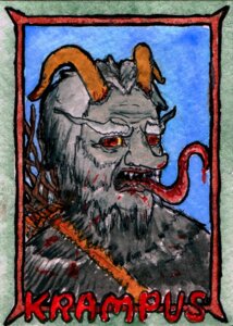Rating: Questionable Score: 0 Tags: blood bodily_fluids bovid bust_portrait caprine caprine_demon christmas demon e621 goat_demon holidays krampus long_tongue male mammal mixed_media monster painting_(artwork) pen_(artwork) portrait ravengraxton red_eyes solo tongue traditional_media_(artwork) traditional_painting_(artwork) traditional_watercolor_(artwork) unavailable_at_source watercolor_(artwork) User: bunchy7s