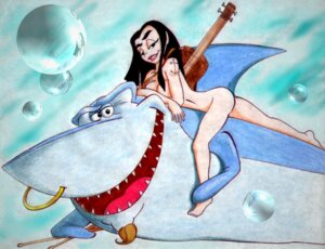 Rating: Questionable Score: 0 Tags: 2008 acoustic_guitar aquatic breasts ctw36 drumstick_(musical) duo e621 facial_piercing female feral fish geometric_liquid guitar hanna-barbera human jabberjaw jabberjaw_(character) looking_at_viewer male mammal musical_instrument nose_piercing nude open_mouth piercing plucked_string_instrument shark sharp_teeth shelly_lamarine smile string_instrument teeth User: bunchy7s