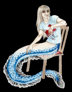 Rating: Safe Score: 0 Tags: 5_fingers animal_humanoid aquatic aquatic_humanoid arthropod black_background blonde_hair blue_body blue_eyes blue_skin bottomless chair clothed clothing crustacean decapod e621 eel_humanoid fin fingers fish fish_humanoid furniture hair hobbitdragon humanoid lobster long_hair looking_aside looking_at_viewer malacostracan male mammal merfolk serpentine shirt side_view simple_background sitting smile solo split_form t-shirt tan_body tan_skin topwear what wood wood_chair wood_furniture User: bunchy7s