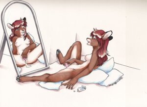 Rating: Explicit Score: 0 Tags: 2007 anthro auburn_hair autoeroticism blush breasts brown_eyes deer dildo e621 female hair hi_res hooves kacey long_hair looking_at_mirror looking_at_object lube mammal masturbation mirror narcissism nipples nude open_mouth penetration pillow reclining reflection sex_toy side_boob simple_background small_breasts solo toying_self vaginal vaginal_masturbation vaginal_penetration white_background User: bunchy7s