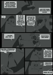 Rating: Safe Score: 0 Tags: 2011 adelie_penguin anthro appliance avian bird blender_(machine) brush-tailed_penguin comic crown dialogue digital_media_(artwork) dreamworks duo e621 english_text greyscale headgear king_julien kitchen_appliance kowalski_(madagascar) lemur madagascar_(series) male mammal markings monochrome multiple_scenes page_number penguin primate ring-tailed_lemur ring_(marking) ringed_tail strepsirrhine striped_markings striped_tail stripes tail tail_markings text the_penguins_of_madagascar tsuyagami User: bunchy7s