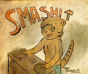 Rating: Safe Score: 0 Tags: 2011 anthro blue_bottomwear blue_clothing blue_pants bottomwear brown_theme clothing disc disc_jockey e621 green_eyes happy herpestid male mammal meerkat open_mouth pants record_player smashmeerkat solo tail toay_k turntable_(decks) User: bunchy7s