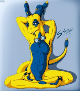 Rating: Questionable Score: 0 Tags: 2011 abs anthro biped blue_body blue_eyes blue_horn blue_skin breasts crossed_legs digital_media_(artwork) dragon e621 eyewear female full-length_portrait glasses hi_res horn kurtassclear muscular muscular_anthro muscular_female mythological_creature mythological_scalie mythology non-mammal_breasts nude paws pinup portrait pose scalie sitting solo static_(kurtassclear) tail yellow_body User: bunchy7s