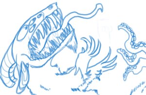 Rating: Safe Score: 0 Tags: ambiguous_gender anthro banrai banrai_(character) blue_and_white e621 fuzzy monochrome monster multi_eye nightmare_fuel sharp_teeth simple_background sketch solo teeth tentacles tongue what_has_science_done white_background User: bunchy7s