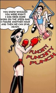 Rating: Explicit Score: 0 Tags: 1boy 1girls animated ballbusting balls big_penis bottomless boxing_gloves breasts cartoony clenched_teeth cock_and_ball_torture cock_and_balls_torture comically_large_penis erection female femdom gif gloves lmao male male_ryona penis red_boxing_gloves red_gloves rule34 speed_bag tagme thighhighs topless what whizzer_black User: bunchy7s