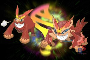 Rating: Safe Score: 0 Tags: abstract_background absurd_res ambiguous_gender artist_logo badafra darmanitan dragon duo e621 fakemon feet fire flame_markings flame_pattern generation_5_pokemon grin hi_res logo mammal markings mega_evolution mythological_creature mythological_scalie mythology nintendo pokemon pokemon_(species) prehensile_feet primate red_body red_scales reference_image scales scalie sharp_teeth smile standard_mode_darmanitan teeth toes User: bunchy7s