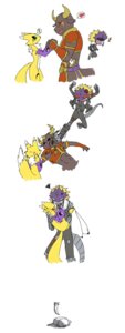 Rating: Safe Score: 0 Tags: abs angry anthro bandai_namco beelzemon black_nose black_sclera blue_eyes blush bodily_fluids bovid bovine canid canine chest_tuft clothing comic cross-popping_vein digimon digimon_(species) e621 facial_markings female fur gloves group hand_holding handwear head_markings heart_symbol hi_res horn humanoid humor jacket jealous kick lying male mammal markings melee_weapon open_mouth question_mark renamon sweat sword takao-hikari topwear tuft vajramon vein weapon white_body white_fur User: bunchy7s