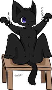 Rating: Explicit Score: 0 Tags: anthro black_body black_fur blue_eyes breasts butt chain domestic_cat dotkwa e621 felid feline felis female fur furniture genitals mammal sad small_breasts solo table tail vulva User: bunchy7s