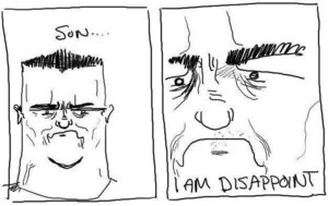 Rating: Safe Score: 0 Tags: digital_drawing_(artwork) digital_media_(artwork) e621 english_text frown grandfathered_content greyscale human human_only male mammal meme monochrome not_furry reaction_image simple_background solo son_i_am_disappoint text unknown_artist white_background ಠ_ಠ User: bunchy7s