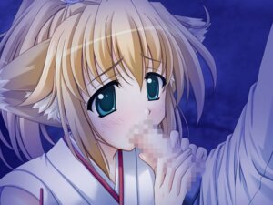 Rating: Explicit Score: 0 Tags: animal_ears blonde_hair censored clothing fellatio female fox_ears game_cg green_eyes kusaka_ayano oral rule34 school_festa User: bunchy7s