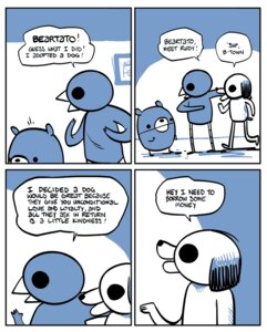 Rating: Safe Score: 0 Tags: 2009 ambiguous_gender anthro avian beak bear beartato bird canid canine canis comic dialogue domestic_dog duo e621 english_text humor mammal nedroid reginald_(nedroid) speech_bubble text User: bunchy7s Rating: Safe Score: 0 Tags: 2009 ambiguous_gender anthro avian beak bear beartato bird canid canine canis comic dialogue domestic_dog duo e621 english_text humor mammal nedroid reginald_(nedroid) speech_bubble text User: bunchy7s
