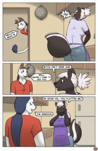 Rating: Safe Score: 0 Tags: age_difference anthro apron blue_hair clothing comic domestic_cat duo e621 felid feline felis female friend's_mom friend's_parent fur hair hi_res kitchen leanne_summers male mammal mature_anthro mature_female mephitid mother_(lore) older_female parent_(lore) ritts skunk striped_skunk tail younger_male User: bunchy7s