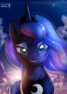 Rating: Safe Score: 0 Tags: 2013 blue_eyes blush e621 equid equine female feral friendship_is_magic glistening hasbro hi_res horn jewelry looking_at_viewer mammal moon my_little_pony mythological_creature mythological_equine mythology necklace princess_luna_(mlp) skyart301 solo sparkles unicorn User: bunchy7s