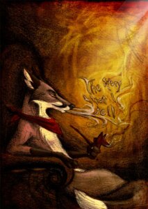 Rating: Safe Score: 0 Tags: anthro biped brown_body brown_fur canid canine culpeofox dipstick_tail e621 english_text fox fur gloves_(marking) holding_object male mammal markings mostly_nude multicolored_tail side_view sitting smoke smoke_from_mouth smoke_from_nose smoking smoking_pipe solo tail tail_markings text warm_colors User: bunchy7s