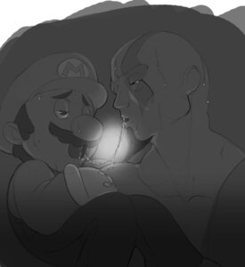 Rating: Questionable Score: 0 Tags: artist_request crossover god_of_war kissing kratos male male_only mario mario_(series) monochrome nintendo rule34 saliva saliva_trail straight_hair sweat weird_crossover yaoi User: bunchy7s