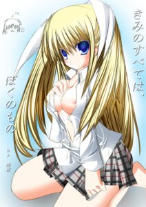 Rating: Questionable Score: 0 Tags: blonde_hair blue_eyes blush female hair_ribbon highres kneeling little_busters little_busters! long_hair nipples no_bra open_clothes open_shirt plaid ribbon rule34 saya_tokido school_uniform serafuku shirt skirt tabuchisan tartan tied_hair tokido_saya twintails User: bunchy7s