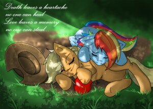 Rating: Safe Score: 0 Tags: apple applejack_(mlp) blonde_hair blue_body blue_feathers blue_fur bodily_fluids clothing cowboy_hat crying death detailed_background duo e621 earth_pony english_text equid equine eyes_closed feathered_wings feathers female feral food friendship_is_magic fruit fur grass hair hasbro hat headgear headwear horse horse_tail mammal multicolored_hair multicolored_tail my_little_pony mythological_creature mythological_equine mythology orange_body orange_fur outside pegasus plant poetry pony rainbow_dash_(mlp) rainbow_hair rainbow_tail sad shnider tail tears text toony wings User: bunchy7s