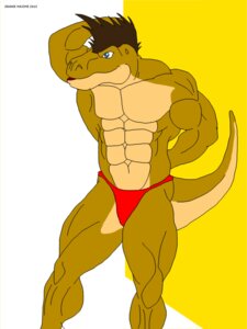 Rating: Safe Score: 0 Tags: 2013 3:4 abs abstract_background anthro athletic biceps biped blue_eyes brown_body brown_hair brown_skin clothed clothing dinosaur e621 flexing grin hair hands_behind_head hi_res jonathan_alexander male maxime-jeanne muscular muscular_anthro pecs pose prehistoric_species reptile saurischian scales scalie simple_background smile solo speedo standing swimwear tail theropod topless tyrannosaurid tyrannosauroid tyrannosaurus tyrannosaurus_rex vein white_background User: bunchy7s