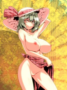 Rating: Questionable Score: 0 Tags: bottomless bow breasts choker curvy female green_hair hairbow hat huge_breasts large_breasts nipples nude plaid pussy rule34 short_hair side-tie_skirt skirt skirt_lift smile sun_hat symbol-shaped_pupils topless touhou tro uncensored unmoving_pattern yellow_eyes youkai yuka_kazami User: bunchy7s
