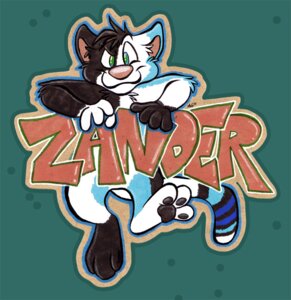 Rating: Safe Score: 0 Tags: 2009 anthro character_badge_(artwork) domestic_cat e621 felid feline felis magrcon male mammal pawpads paws solo tail zander_oro User: bunchy7s