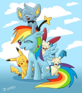 Rating: Safe Score: 0 Tags: blue_body blue_feathers blue_fur cloud crossover cybertoaster detailed_background e621 equid equine feathered_wings feathers felid female feral friendship_is_magic fur generation_1_pokemon generation_3_pokemon generation_4_pokemon group hair hasbro hi_res mammal minun multicolored_hair multicolored_tail my_little_pony mythological_creature mythological_equine mythology nintendo pegasus pikachu plusle pokemon pokemon_(species) rainbow_dash_(mlp) rainbow_hair rainbow_tail rodent shinx tail toony wings yellow_body yellow_fur User: bunchy7s