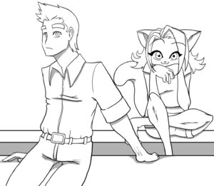 Rating: Safe Score: 0 Tags: anthro arthur_mathews barefoot blank_stare claws domestic_cat duo e621 eye_through_hair feet felid feline felis female greyscale hair human kat_vance looking_at_viewer male mammal monochrome pietja plantigrade sequential_art sitting tail toes translucent translucent_hair User: bunchy7s