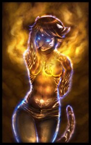 Rating: Safe Score: 0 Tags: ankh bare_breasts black_body black_border black_fur black_tail blonde_hair blue_eyes border bottomwear breasts brown_background brown_hair clothed clothing denim denim_bottomwear denim_clothing domestic_cat e621 facial_markings felid feline felis female fire front_view fur fur_markings glowing glowing_eyes glowing_markings hair hand_behind_back head_markings hi_res highlights_(coloring) jeans jewelry magic mammal markings multicolored_body multicolored_fur multicolored_hair multicolored_tail navel necklace pants partially_clothed pink_nose simple_background solo tail tail_markings tattoo topless two_tone_body two_tone_fur two_tone_hair two_tone_tail xviisideris yellow_background yellow_body yellow_fur yellow_tail User: bunchy7s