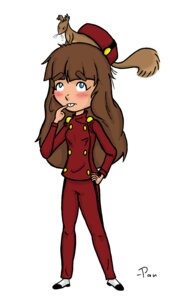 Rating: Safe Score: 0 Tags: ambiguous_gender blush brown_hair clothed clothing crossgender e621 female feral fully_clothed hair hat headgear headwear hi_res human long_hair mammal pan_(artist) rodent sciurid simple_background solo spirou suit tail tree_squirrel white_background User: bunchy7s