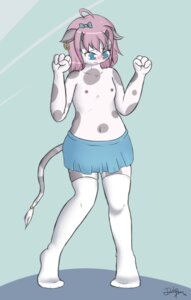 Rating: Questionable Score: 0 Tags: 2014 accessory anthro blue_eyes blush bottomwear bovid bovine bow_(feature) bow_accessory bow_ribbon cattle clothing conditional_dnp cream_(michelledb) dairy_cattle e621 female fur hair hair_accessory hair_bow hair_ribbon hi_res holstein_friesian_cattle legwear mammal michelledb nipples piercing pink_hair ribbons skirt solo stockings white_body white_fur User: bunchy7s