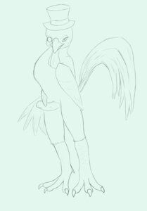 Rating: Explicit Score: 0 Tags: 2011 anthro avian barefoot beak biped bird black_and_white chicken clothing digital_drawing_(artwork) digital_media_(artwork) e621 erection eyewear feathered_wings feathers feet front_view galliform genitals hat headgear headwear humanoid_genitalia humanoid_penis male monochrome monocle nude nyar penis phasianid simple_background sketch solo toes top_hat wings User: bunchy7s