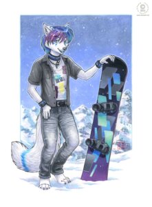 Rating: Safe Score: 0 Tags: 2011 4_toes 5_fingers anthro arctic_fox azra_(azrafox) barefoot belt biped blue_eyes blue_hair bottomwear canid canine claws clothed clothing collar day detailed detailed_background e621 feet fingers fox fully_clothed fur hair inner_ear_fluff kacey looking_at_viewer male mammal multicolored_hair open_mouth open_smile outside pants pockets purple_hair shirt short_hair smile snow snowboard snowing solo standing tail thumb_in_pocket toes toony topwear true_fox tuft white_body white_fur User: bunchy7s