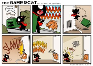 Rating: Safe Score: 0 Tags: angry box chasing claws clothing comic container dialogue domestic_cat door door_slam e621 electronics emanata english_text felid feline felis fur game_console gameplay_mechanics gamercat_(character) gold_ring grid_layout hair humor laugh male mammal microsoft open_mouth orange_body orange_fur package packaged_console pet_door ring_(sonic) samantha_whitten scarf sega six_frame_image slightly_chubby sonic_the_hedgehog_(series) speech_bubble sweet_(the_gamercat) teeth text the_gamercat throwing_object tongue url violence xbox xbox_game_studios xbox_logo xbox_one User: bunchy7s