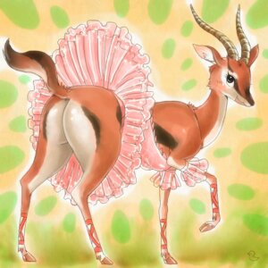 Rating: Safe Score: 0 Tags: 1:1 abstract_background antelope ballet black_eyes bottomwear bovid breasts brown_body busty_feral butt classical_tutu clothed clothed_feral clothing countershading dancewear e621 female feral hooves horn looking_at_viewer looking_back mammal melonleaf pancake_tutu pose quadruped signature simple_background skirt smile solo tail tutu yellow_background User: bunchy7s