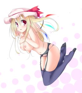 Rating: Questionable Score: 0 Tags: 1girls breasts female flandre_scarlet garter_belt highres large_breasts panties rule34 side_view solo thighhighs touhou usotsukiya User: bunchy7s