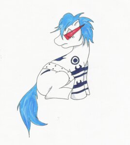 Rating: Safe Score: 0 Tags: alternate_species blue_hair crossover e621 equid equine eyewear frown fur hair hasbro hi_res horse kamina_(gurren_lagann) looking_back male mammal markings my_little_pony ponification pony shamanhyljys short_hair side_view simple_background sitting solo sunglasses tail tengen_toppa_gurren_lagann white_background white_body white_fur User: bunchy7s