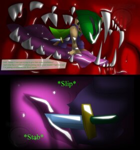 Rating: Questionable Score: 0 Tags: 2008 ambiguous_gender ambiguous_pred body_in_mouth capcom clover_studio comic deity digital_media_(artwork) duo e621 english_text eyeofcalamity fangs feral issun_(okami) male male_prey melee_weapon mouth_shot okami_(capcom) onomatopoeia oops open_mouth pain poking poncle solo_focus sound_effects stab sword teeth text throat tongue two_panel_image uvula vore weapon User: bunchy7s