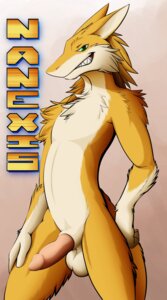 Rating: Explicit Score: 0 Tags: animal_genitalia anthro balls biped character_badge_(artwork) countershading digital_media_(artwork) e621 erection front_view fur genitals green_eyes hands_on_hips hi_res male mammal nude penis portrait pose sergal sheath shiuk solo standing tail three-quarter_portrait three-quarter_view yellow_body yellow_fur User: bunchy7s
