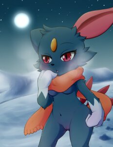 Rating: Explicit Score: 0 Tags: anthro blush breasts e621 eyelashes female generation_2_pokemon genitals moon navel night nintendo nude outside pokemon pokemon_(species) red_eyes scarf sky sneasel snow solo standing star starry_sky vulva wazit569 User: bunchy7s