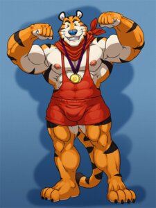 Rating: Questionable Score: 0 Tags: 3:4 abs anthro athletic biceps big_muscles biped black_body black_fur blue_background blue_nose bottomwear boxers_(clothing) bulge claws clothed clothing countershading e621 fangs felid flexing frosted_flakes fur grin grisser kellogg's kerchief looking_at_viewer male mammal markings mascot medal muscular muscular_anthro muscular_male nipples orange_body orange_fur pantherine pecs pose red_clothing shirt shorts simple_background smile solo standing stripes tail tank_top teeth tiger toe_claws tony_the_tiger topwear underwear whiskers white_body white_fur wrestler wrestling yellow_eyes User: bunchy7s