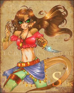Rating: Safe Score: 0 Tags: 2008 anthro biped brown_hair e621 female fur green_eyes hair herpestid jewelry knife long_hair looking_at_viewer luckypan mammal meerkat silas_(carrie_cravener) solo standing tail tuft User: bunchy7s
