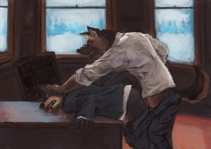 Rating: Explicit Score: 0 Tags: 2011 anal anal_penetration anthro anthro_on_anthro bent_over blacksad bodily_fluids bottomwear bottomwear_down brown_body brown_fur canid canine canis chief_smirnov clothed clothed_sex clothing cum desk digital_media_(artwork) digital_painting_(artwork) domestic_dog duo e621 erection from_behind_position fur furniture genital_fluids genitals inside male male/male male_penetrated male_penetrating male_penetrating_male mammal office painting_(artwork) pants pants_down partially_clothed penetration penis pinned racoonwolf rough_sex sex side_view snow table tail tongue tongue_out winter User: bunchy7s