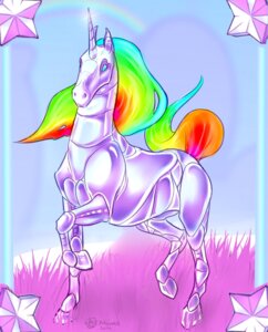 Rating: Safe Score: 0 Tags: 2010 adult_swim ambiguous_gender blue_eyes cartoon_network e621 equid equine feral hooves horn machine mammal mythological_creature mythological_equine mythology quadruped rainbow robot robot_feral robot_unicorn_attack shalinka solo star tail unicorn User: bunchy7s
