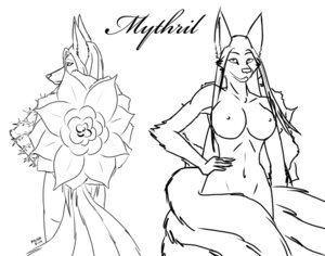 Rating: Questionable Score: 0 Tags: 2010 anthro big_breasts black_and_white breasts canid canine character_name covering covering_self dated e621 female flower fox fur hair herm_(lore) holding_flower holding_object infinityinaglance long_hair looking_at_viewer mammal model_sheet monochrome multi_tail multiple_angles mythril_blackpaw navel nipples nude plant rose_(flower) signature simple_background solo tail text thorns vines white_background User: bunchy7s