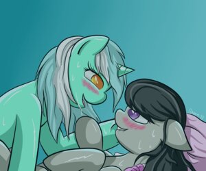 Rating: Questionable Score: 0 Tags: blush bodily_fluids duo e621 earth_pony equid equine female female/female friendship_is_magic hasbro horn horse jasonstrom lyra_heartstrings_(mlp) mammal my_little_pony mythological_creature mythological_equine mythology octavia_(mlp) pony sweat unicorn User: bunchy7s