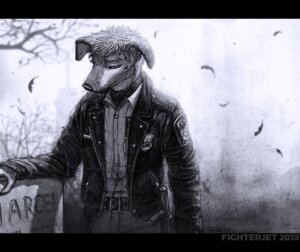 Rating: Safe Score: 0 Tags: 2013 anthro belt biped black_clothing black_jacket black_topwear blaze_(marking) canid canine canis cemetery clothing club_(weapon) coat dark_theme domestic_dog e621 ears_down facial_markings falling_leaves fighterjet floppy_ears front_view graphite_(artwork) half-length_portrait head_markings jacket leather leather_clothing leather_jacket leather_topwear letterbox looking_down male mammal markings melee_weapon mixed_media monochrome mourning nightstick outside pastel_(artwork) pivoted_ears plant police police_badge police_officer police_uniform portrait restricted_palette sad scenery solo standing tombstone topwear traditional_media_(artwork) tree uniform weapon User: bunchy7s